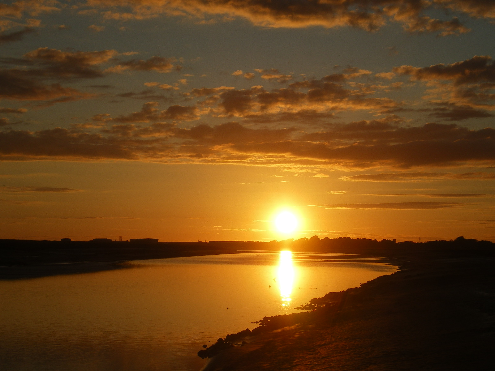 Sunset and Low Tide on River Douglas